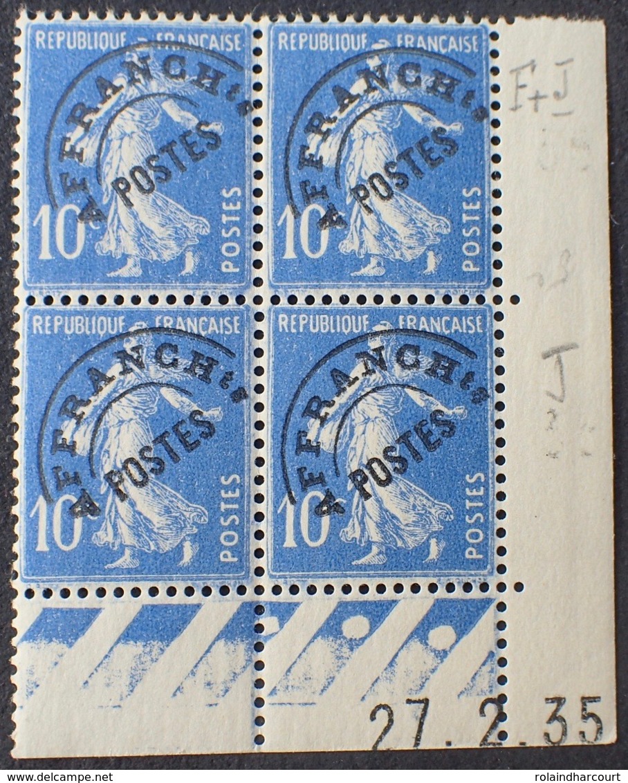 R1615/1317 - 1935 - TYPE SEMEUSE - PREO - BLOC N°52 (279) TIMBRES NEUFS**(3)/*(1) CdF Daté - 1930-1939