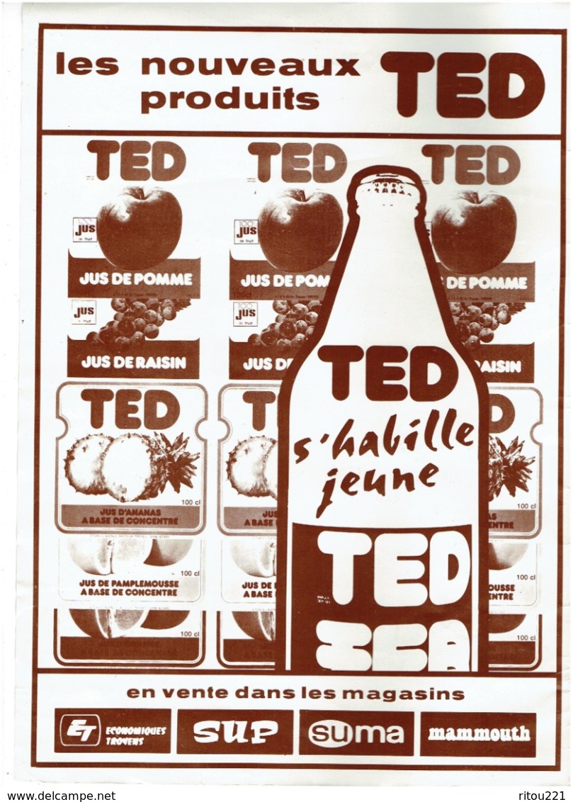 Revue TROYES Aube 1976 Publicité TED SUMA Pomme RAOUL DAUBRY TOILERIE GAMELLERIE Basket-ball GYMNASE LACTAFRAIS - Géographie