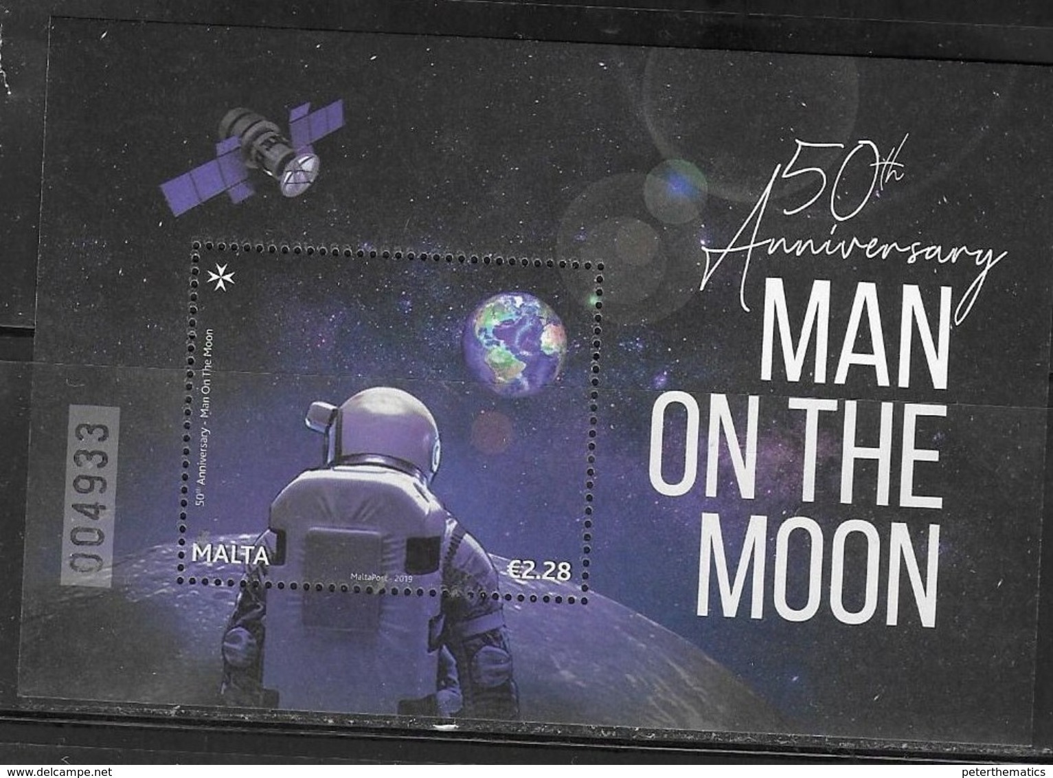 MALTA , 2019, MNH,SPACE, MOON LANDING, S/SHEET - Europe