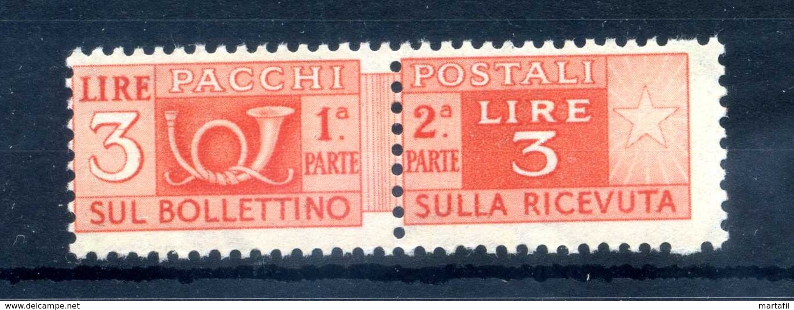 1946-51 REP. IT. 3lire PACCHI POSTALI N.70 MNH ** - Postal Parcels