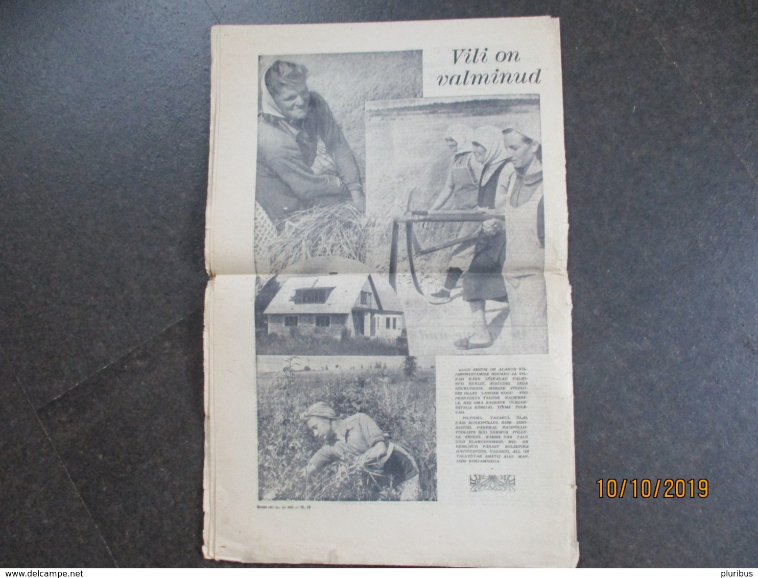 1944 GERMAN WAFFEN SS ELITE ESTONIAN LEGION NEWSPAPER Rindeleht , 0 - 1939-45