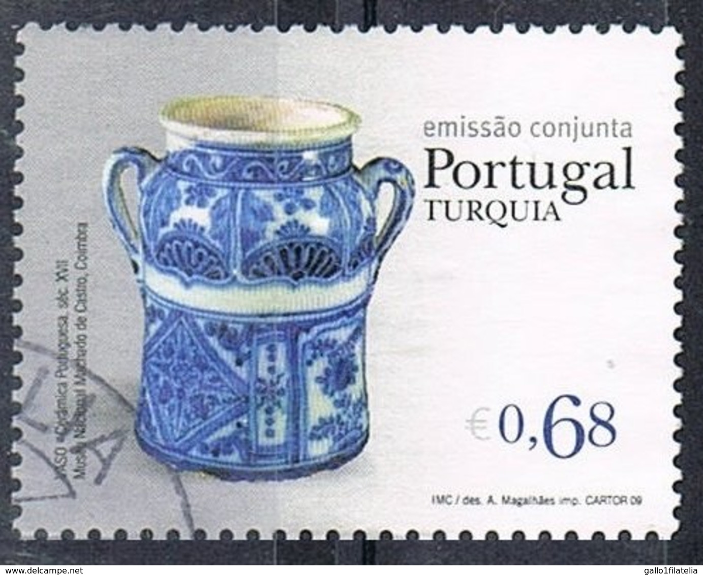 2009 - PORTOGALLO / PORTUGAL - ARTIGIANATO / CRAFT - JOINT ISSUE WITH TURKEY. USATO / USED. - Usati