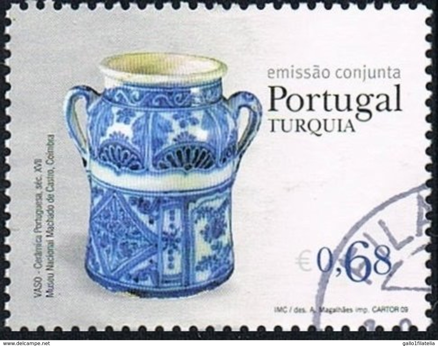 2009 - PORTOGALLO / PORTUGAL - ARTIGIANATO / CRAFT - JOINT ISSUE WITH TURKEY. USATO / USED. - Emissions Communes