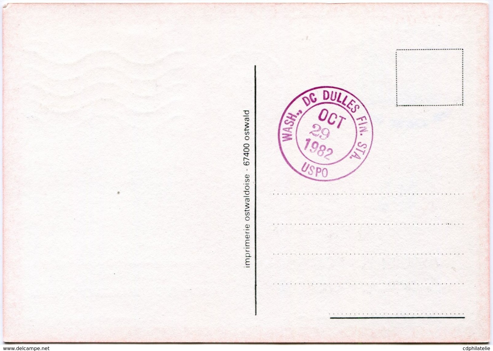 CARTE CONCORDE DERNIER VOL COMMERCIAL PARIS CDG - WASHINGTON DULLES DU 29-10-1982 - Concorde