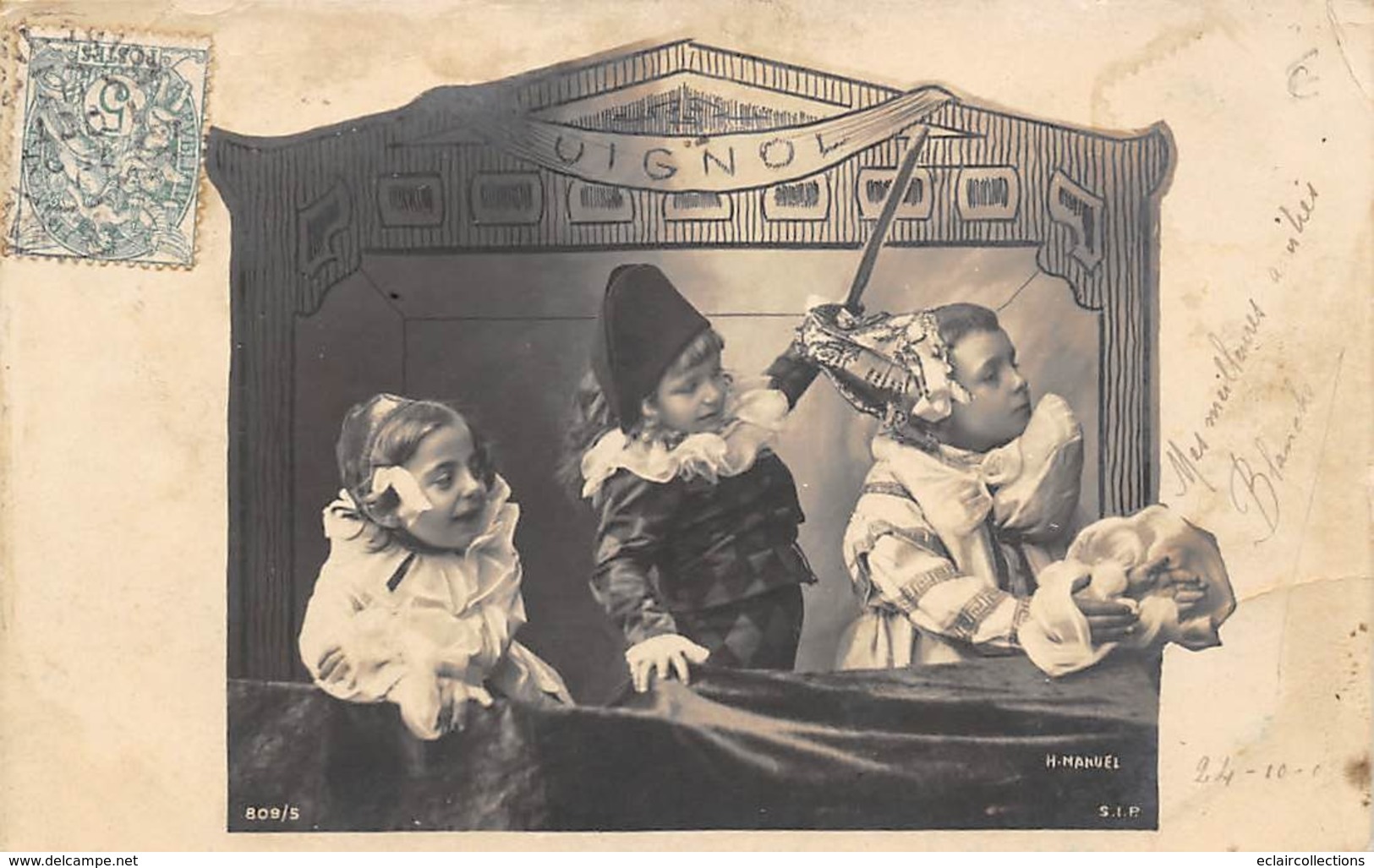 Thème   Guignol Ou Marionnettes :    Le Guignol    Carte Photo   (voir Scan) - Other & Unclassified