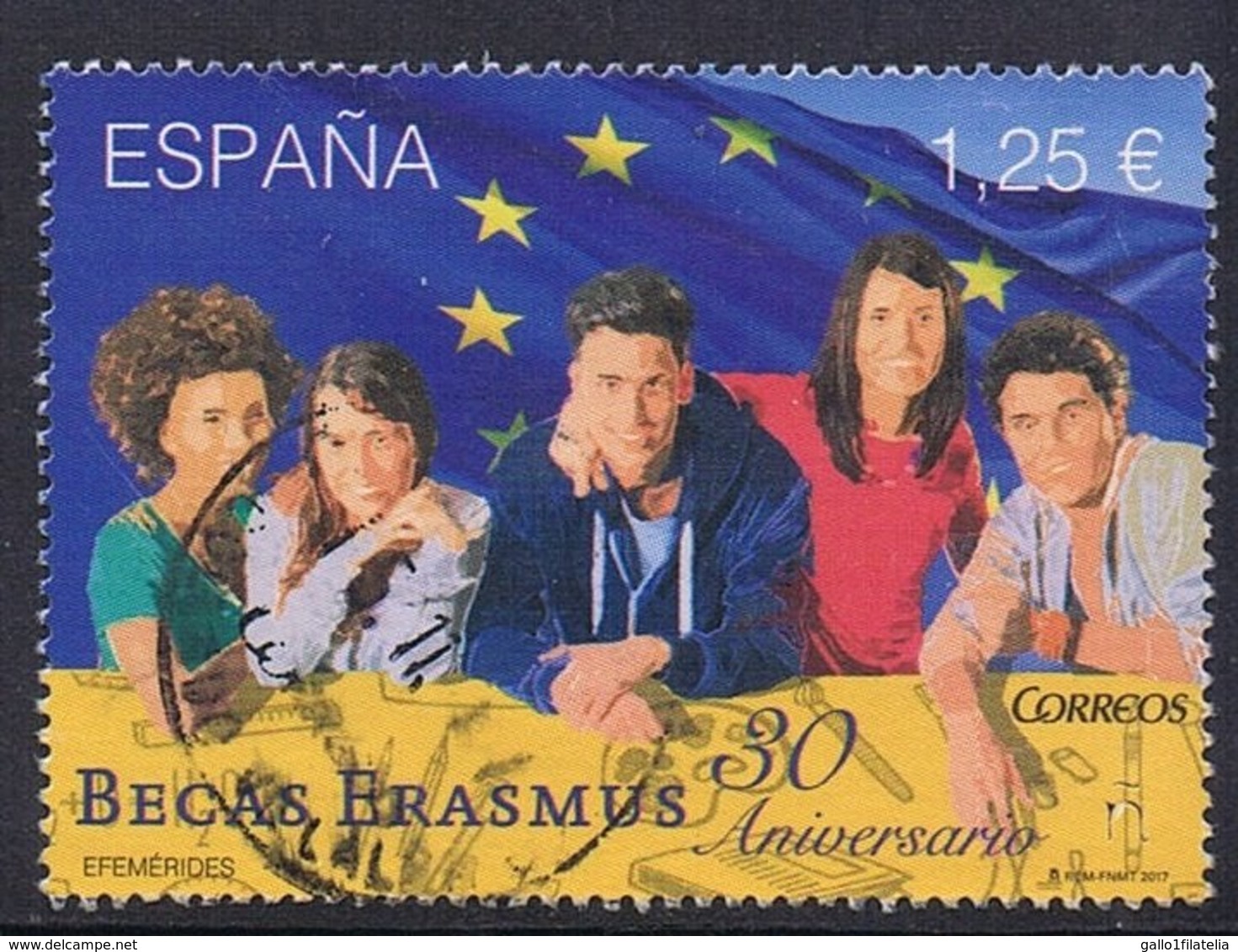 2017 - SPAGNA / SPAIN - TRENTENNALE DI ERASMUS / 30TH YEAR OF ERASMUS. USATO / USED. - Usati