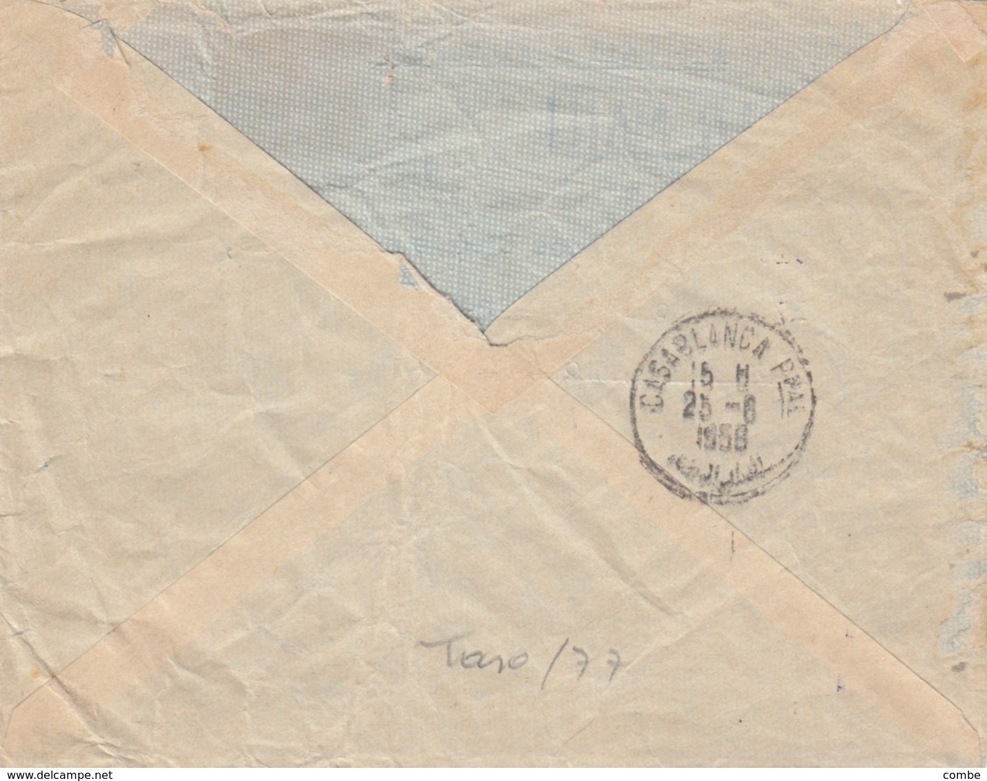 LETTRE CHINE CHINA. PAR AVION.  1956. RECOMMANDE TAPEI POUR CASABLANCA MAROC - Briefe U. Dokumente