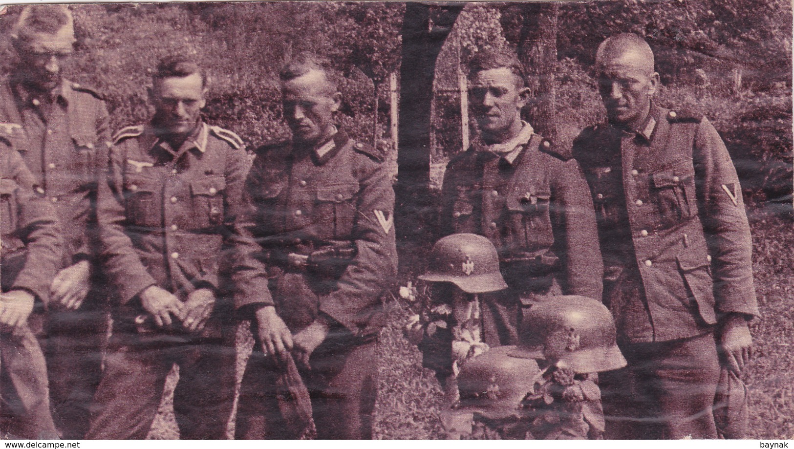 DEUTSCHLAND  --  ORIGINAL PHOTO  -TOTE KAMERADEN  IN FRANCE  --  FRIEDHOF, CIMETIERE  - 18,5 Cm X10,4 Cm  -  BIG  FORMAT - 1939-45