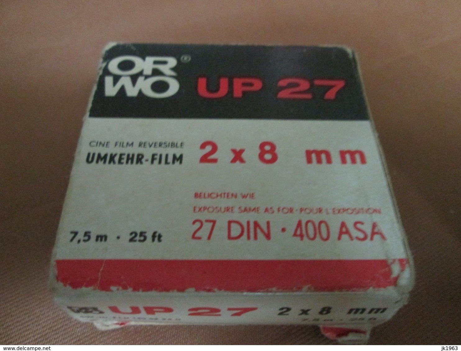 ORWO UP27  2x8mm 7,5m-25ft 25DIN 400ASA UMKHER- FILM - Filme: 35mm - 16mm - 9,5+8+S8mm