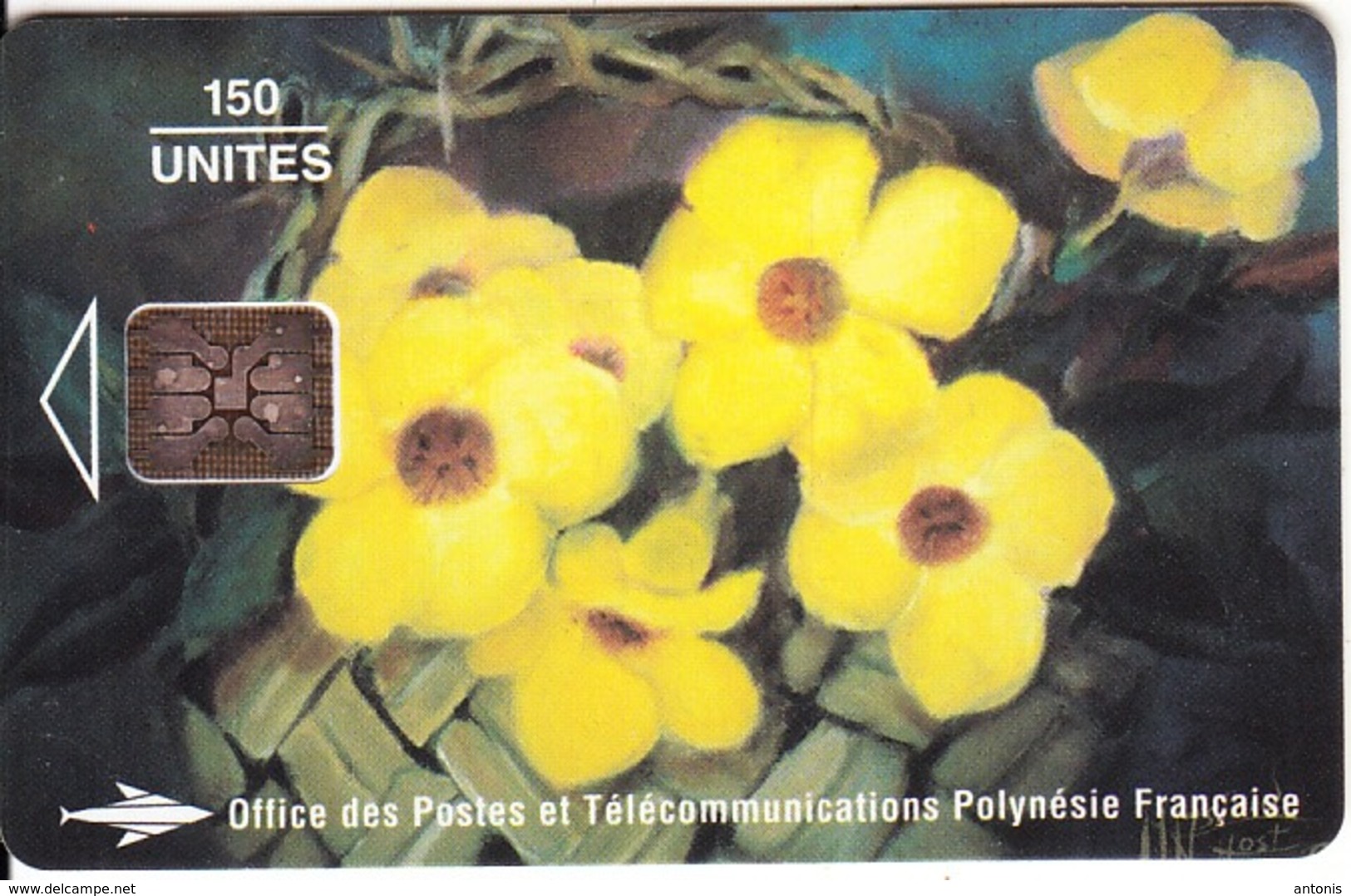 FRENCH POLYNESIA - Les Monettes, Painting/Marie Astrid Host, CN : C47100868, Tirage %20000, 08/94, Used - Polinesia Francesa