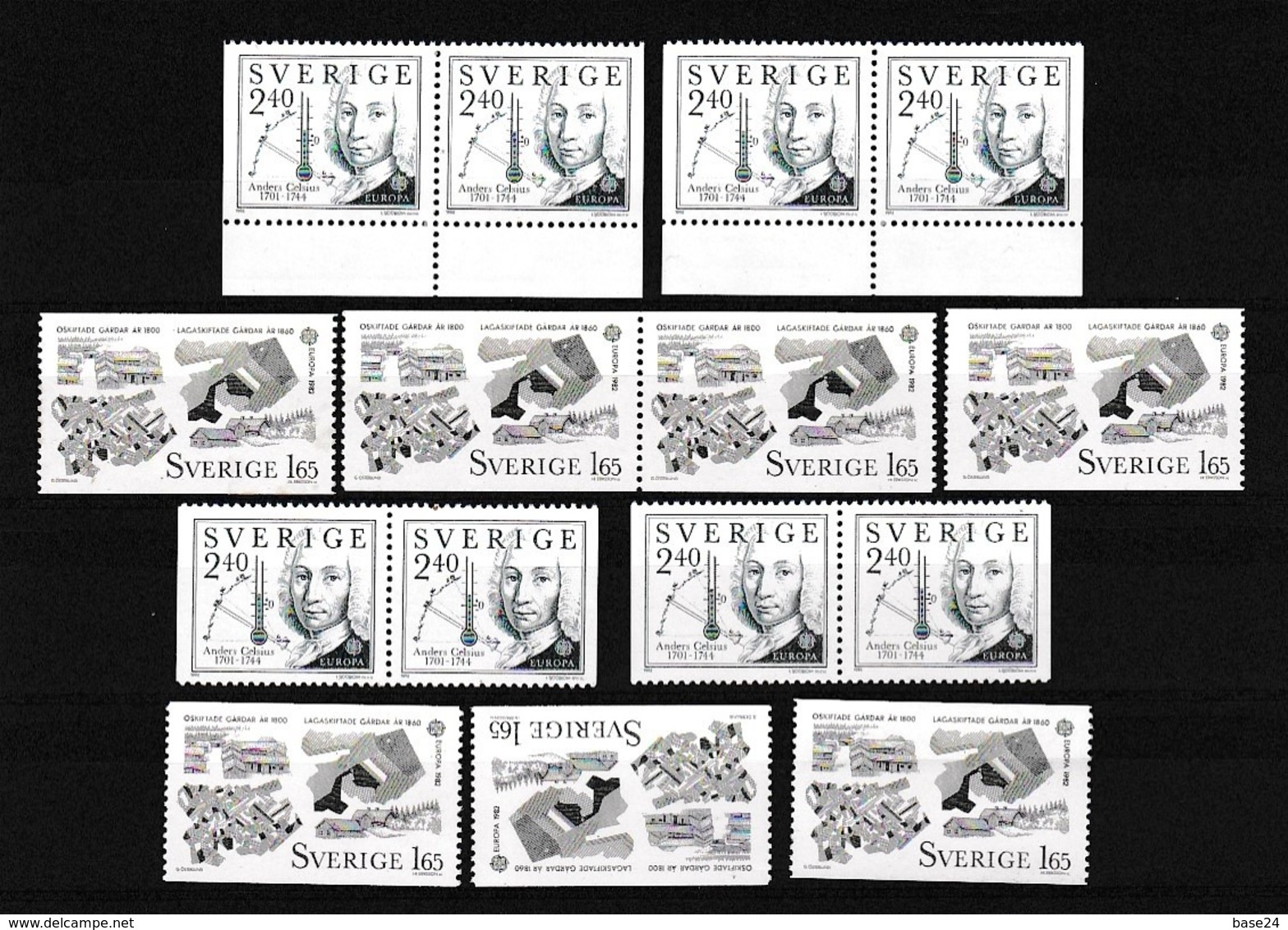 1982 Svezia Sweden EUROPA CEPT EUROPE 15 Valori  MNH** - 1982