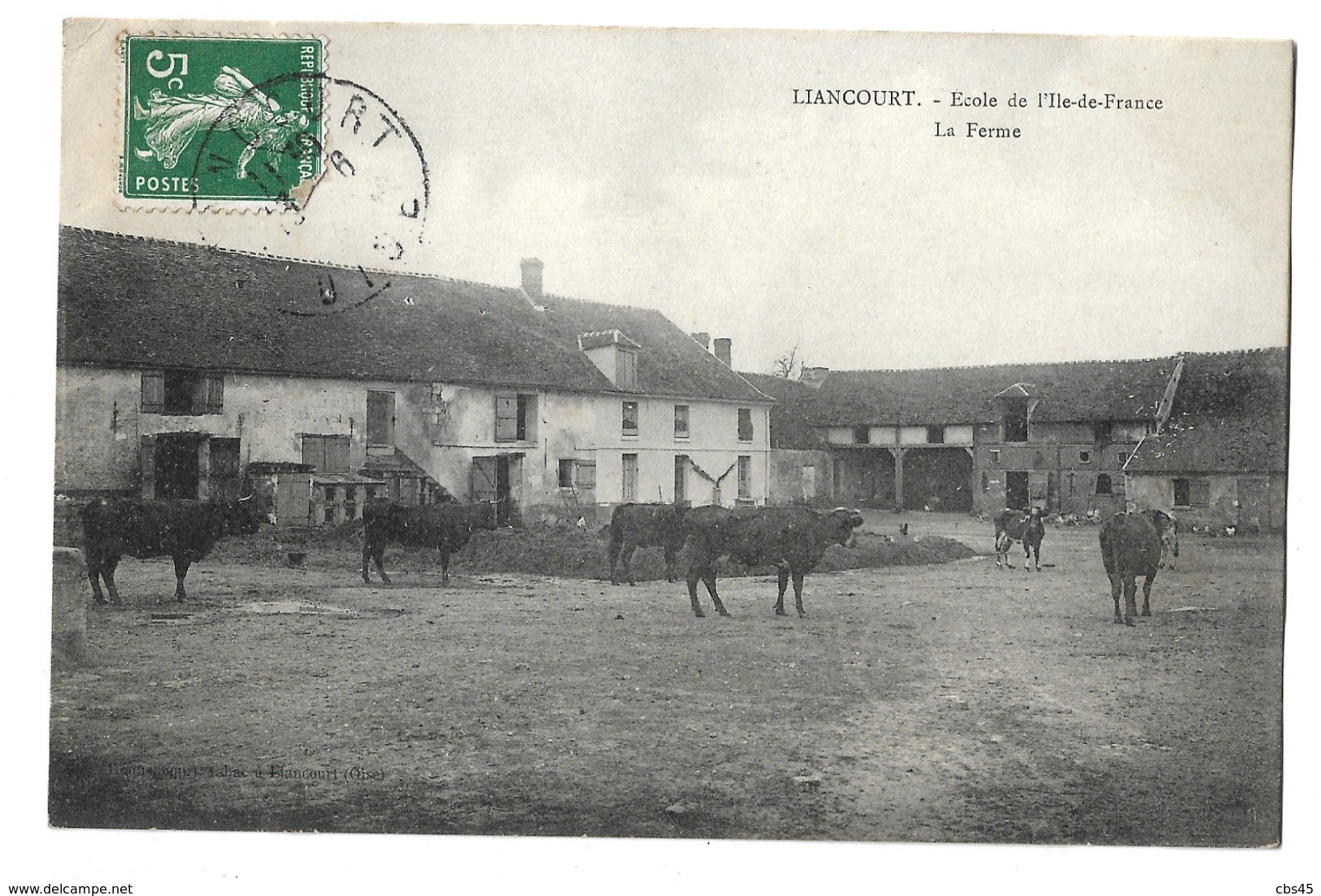 60 - LIANCOURT - Lot De 4 CPA : Ecole De L'Ile De France - Haut De La Rue Jules Michelet - L'église -Le Sanatorium - Liancourt