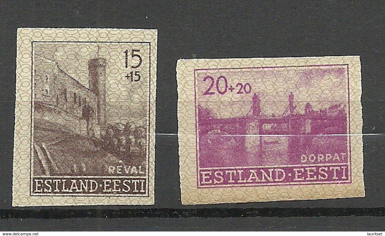 Estland Estonia 1941 German Occupation Michel 4 - 5 U (*) - Estonia