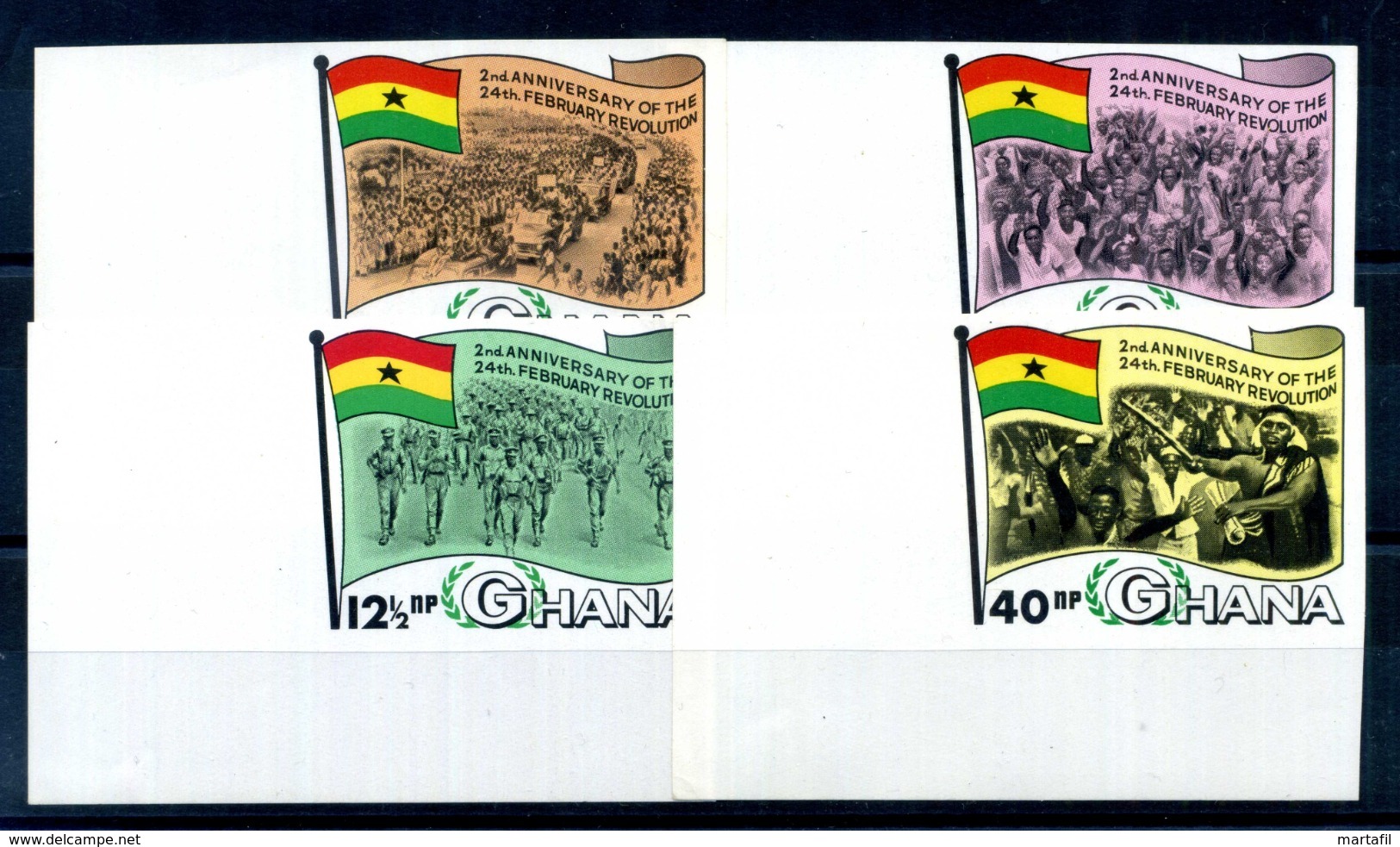 1968 GHANA SET MNH ** Imperf. - Ghana (1957-...)