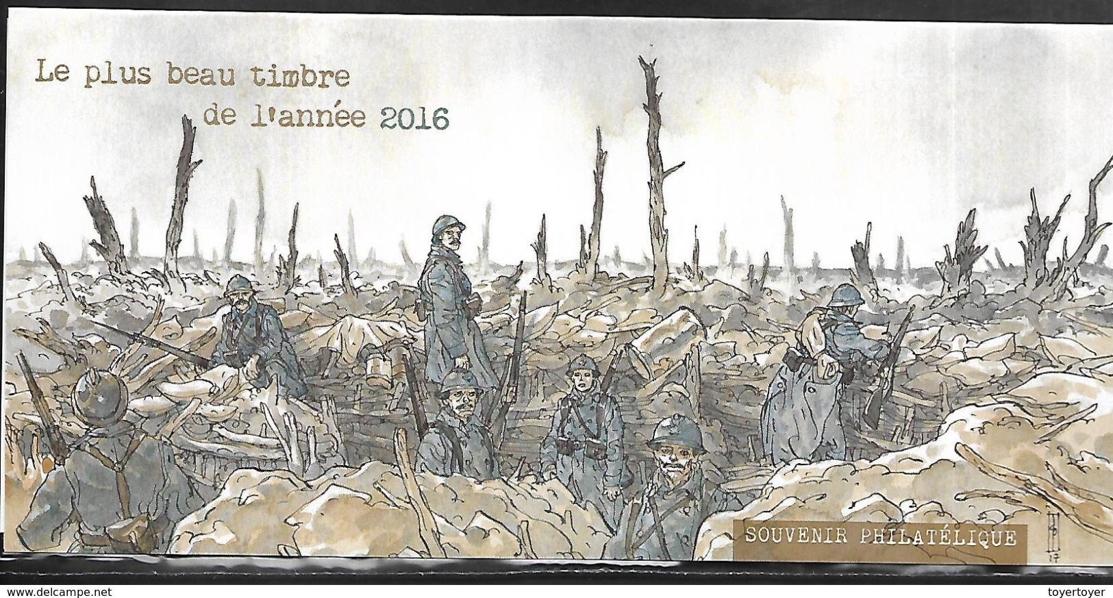 Bloc Souvenir N°141, Plus Beau Timbre 2016 Bataille De Verdun, Hors Blister N++ - Souvenir Blocks & Sheetlets