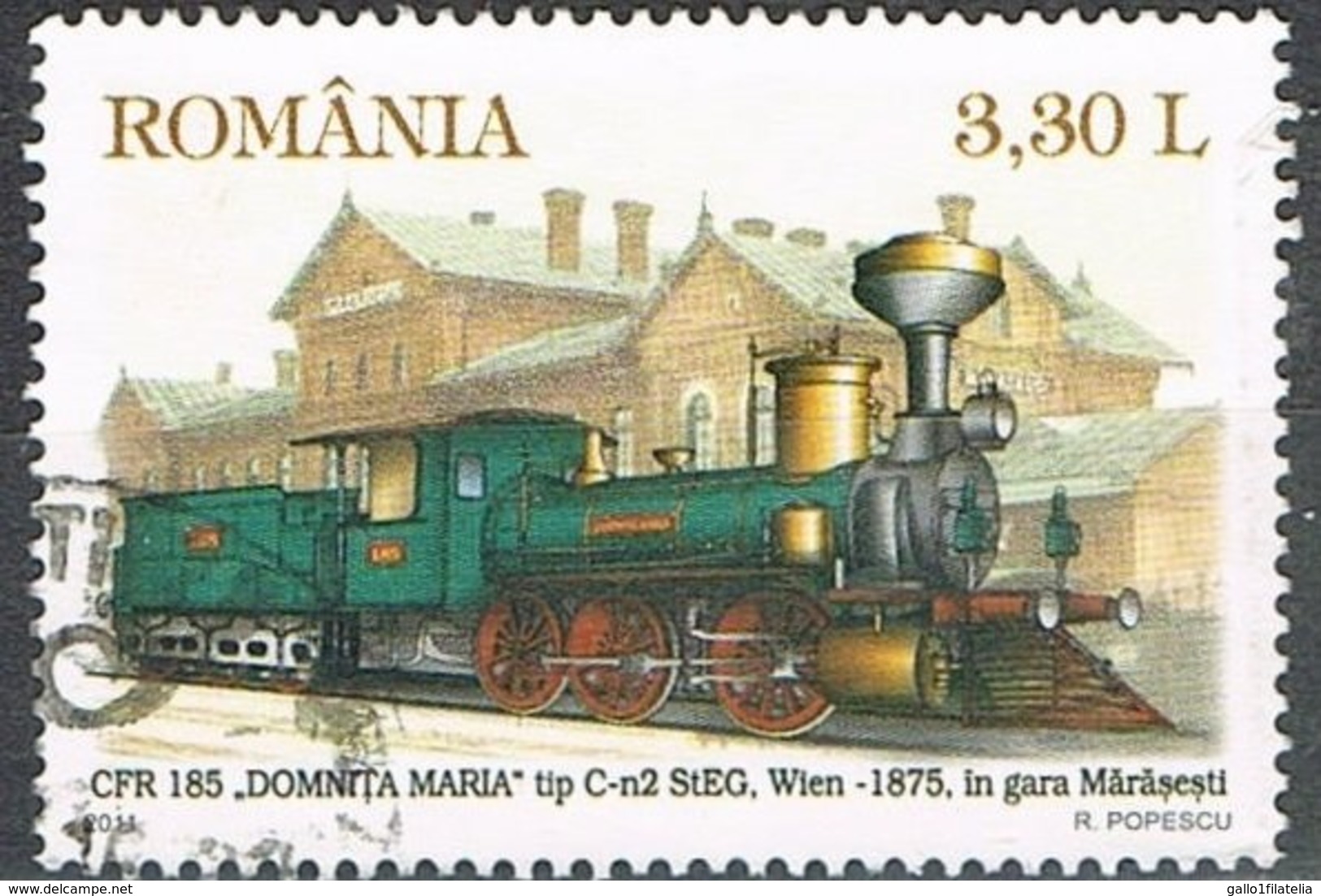 2011 - ROMANIA - TRENI / TREINS. USATO / USED - Usati