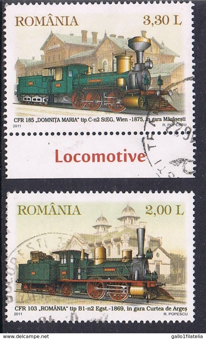 2011 - ROMANIA - TRENI / TREINS. USATO / USED - Usati