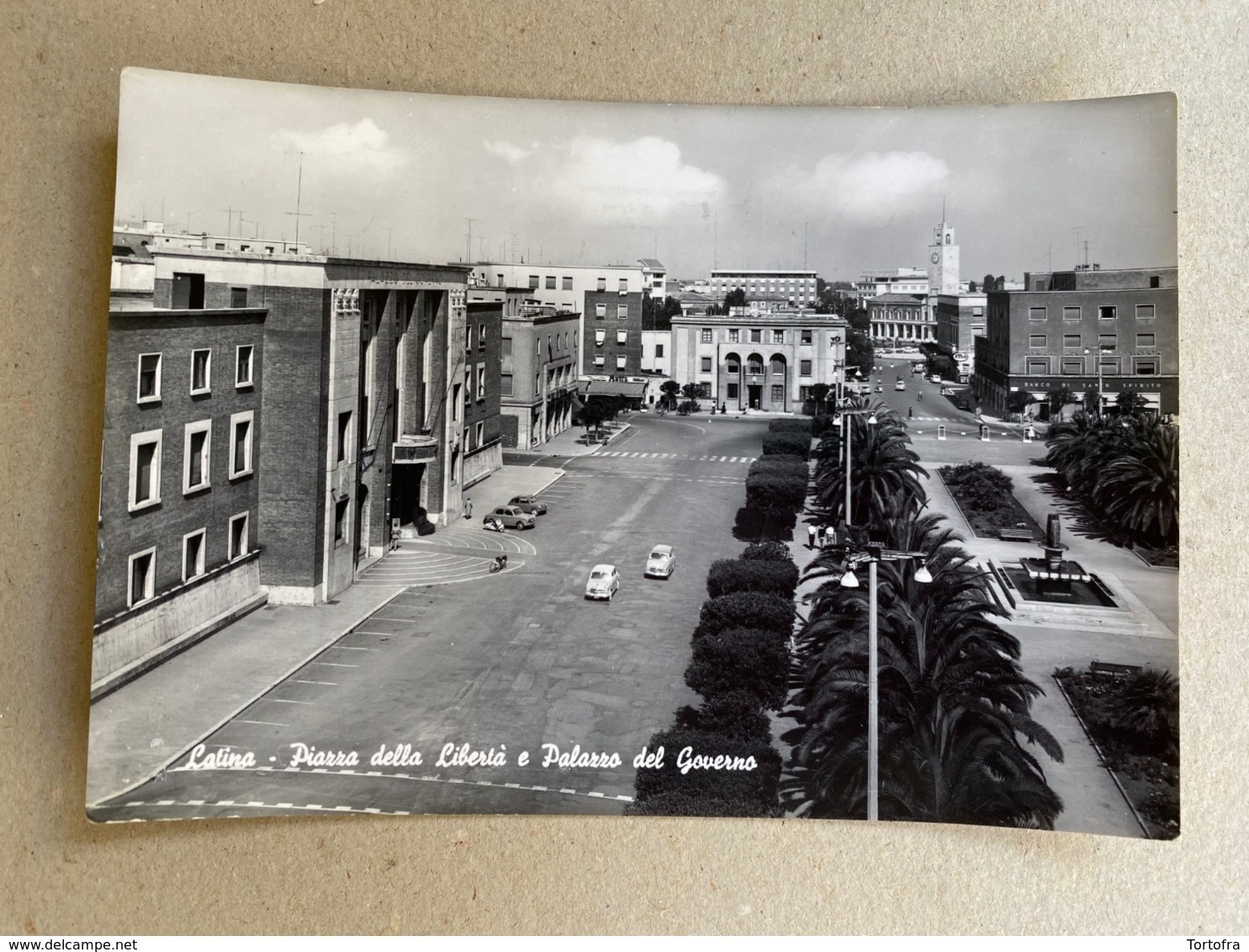 LATINA PIAZZA DELLA LIBERTA' E PALAZZO DEL GOVERNO  1960 - Latina