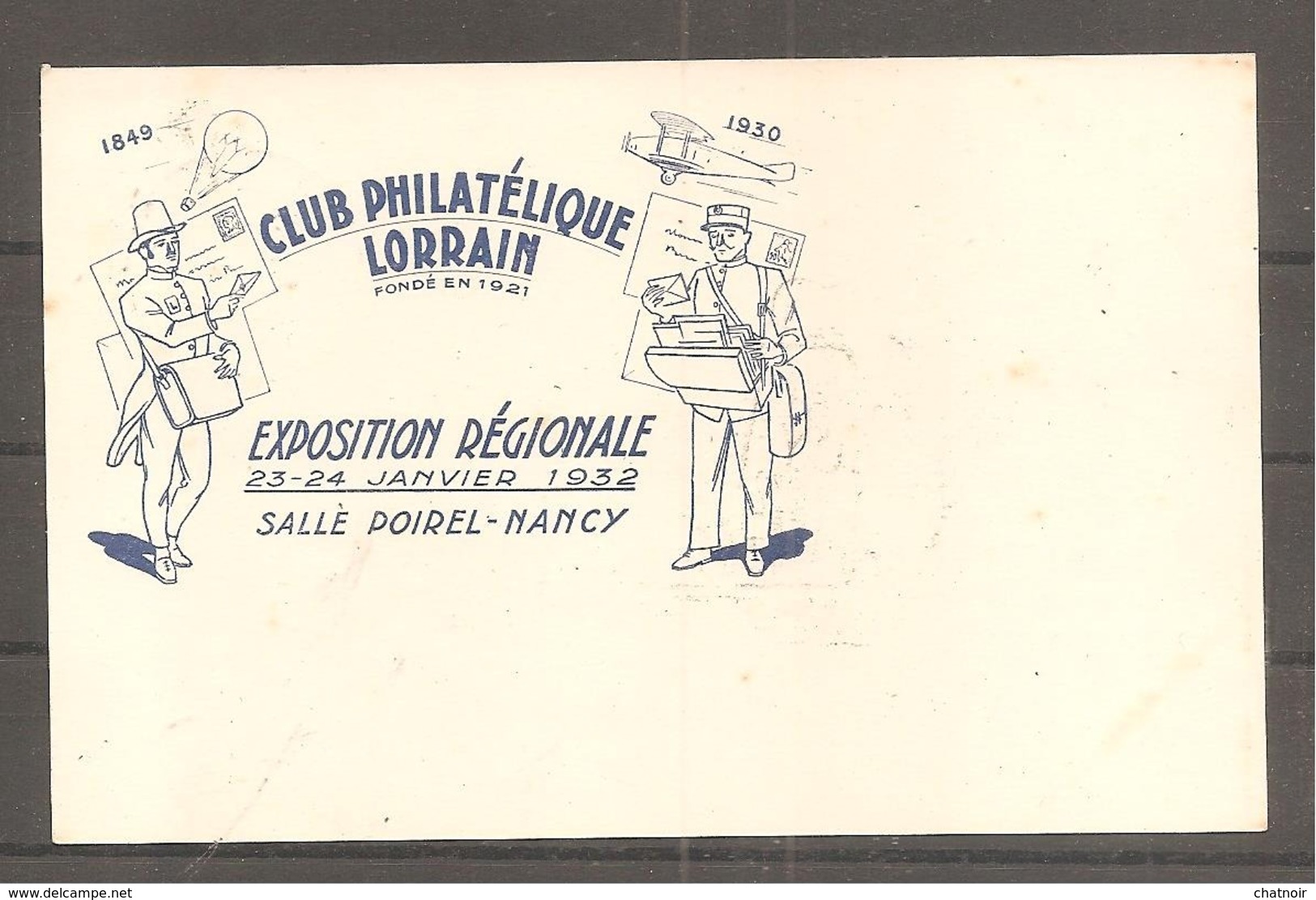 Carte Postale  15 C Semeuse   Oblit  NANCY EXPOSITION  1932 + Exposition Philatelique  NANCY /club Lorrain - 1906-38 Säerin, Untergrund Glatt