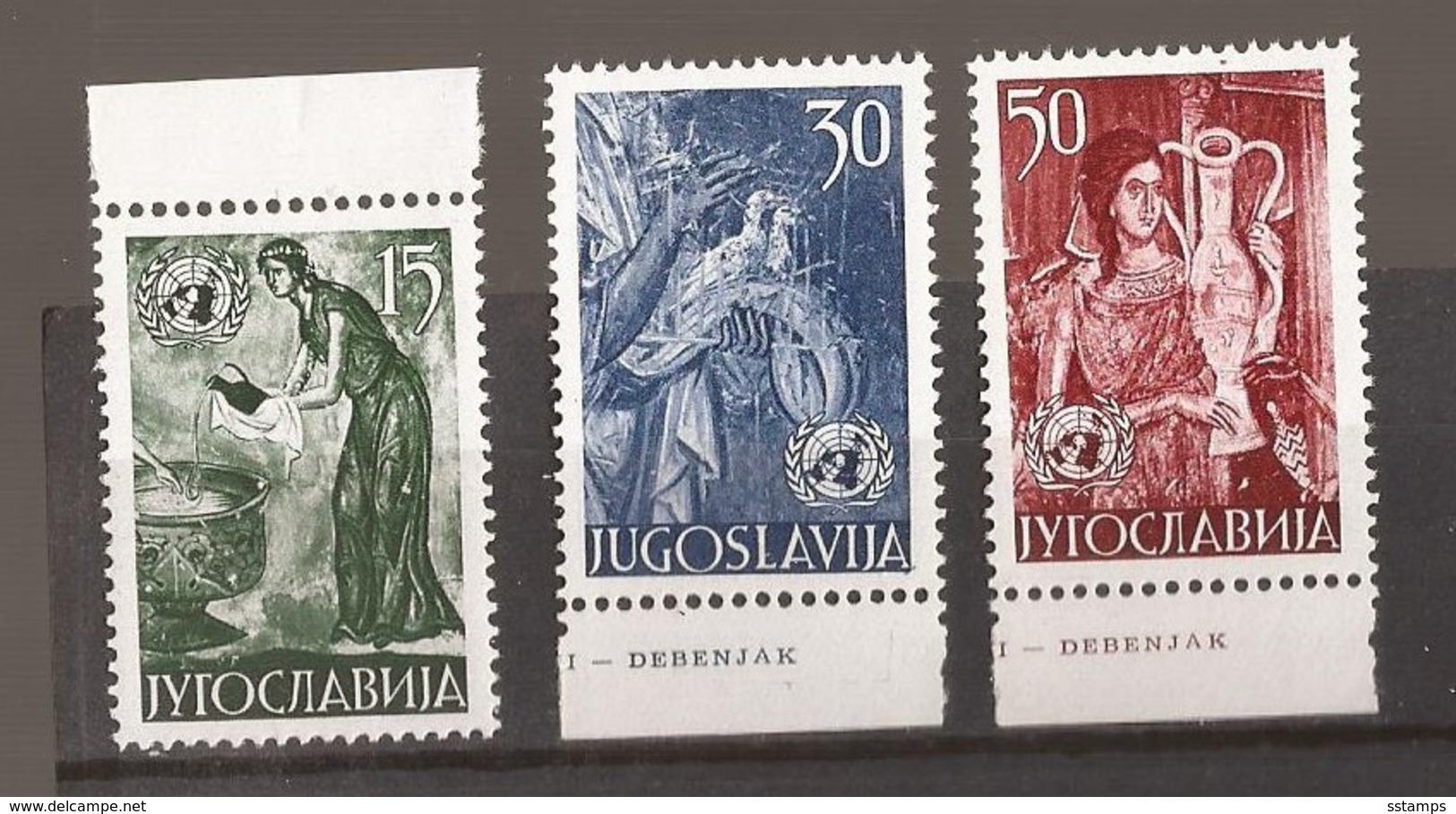 1953  714.16   JUGOSLAVIJA JUGOSLAWIEN  UNO ARTE FRESKEN     LUX MNH - Nuovi