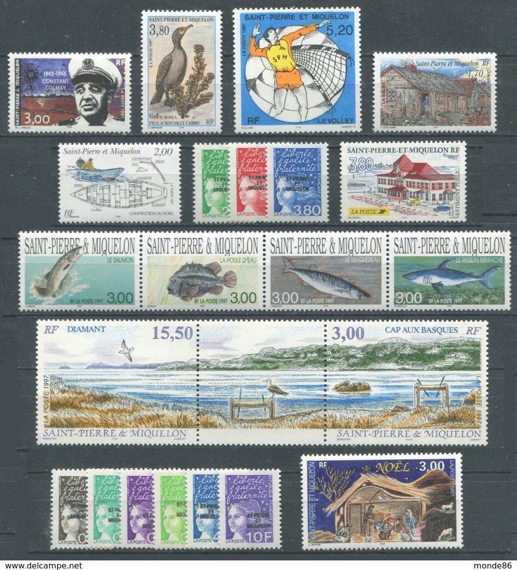 SAINT PIERRE & MIQUELON - Année Complète 1997 ** - PA Inclus - Full Years