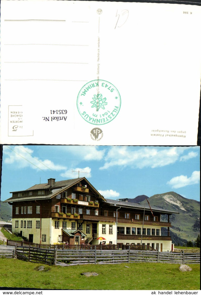 635141,Krimml Filzsteinhaus Alpengasthof Filzstein Geg. D. Ronachgeier - Sonstige & Ohne Zuordnung