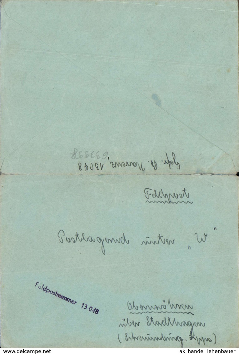 633998,WK 2 Feldpost 1944 Obernw&ouml;hren Stadthagen Schaumburg 13048 - 1939-45