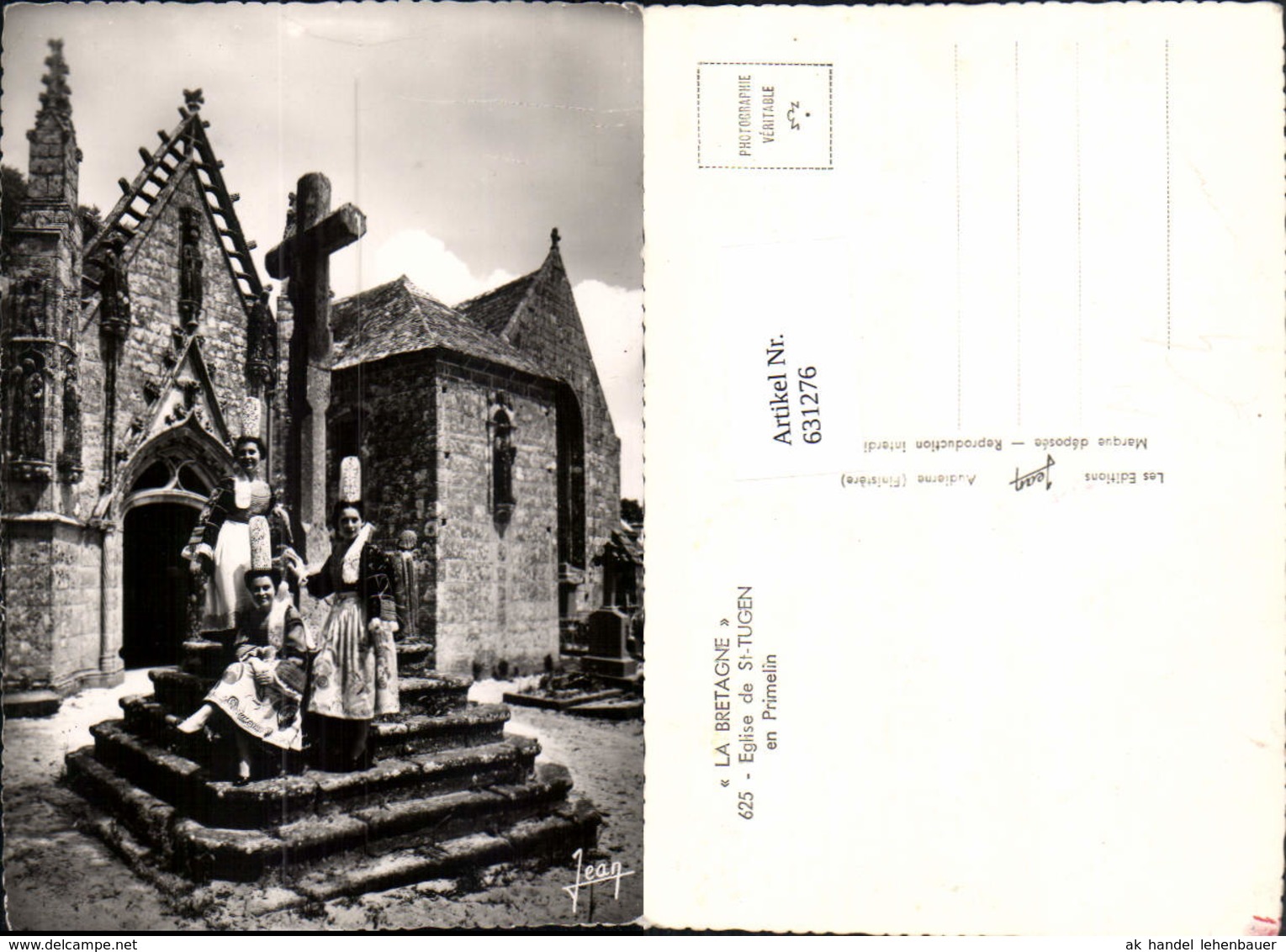 631276,La Bretagne Eglise De St-Tugen En Primelin Tracht France - Trachten