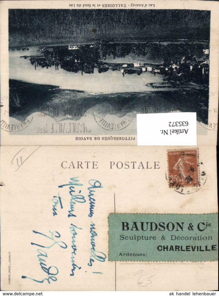 635372,Reklame Baudson &amp; Cie. Charleville Ardennes Talloires - Werbepostkarten