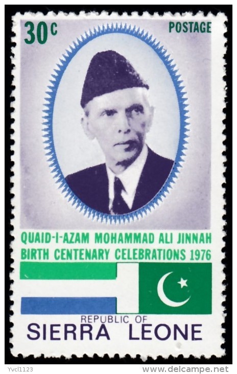 SIERRA LEONE - Scott #439 Centenary Of The Birth Of Muohammad Ali Jinnah / Mint NH Stamp - Africa (Other)