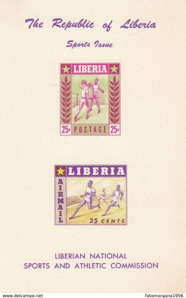 LIBERIA - 1955 - Foglietto Yvert BF7, Nuovo Non Dentellato, Non Linguellato, Con Due Leggerissime Imperfezioni - Liberia