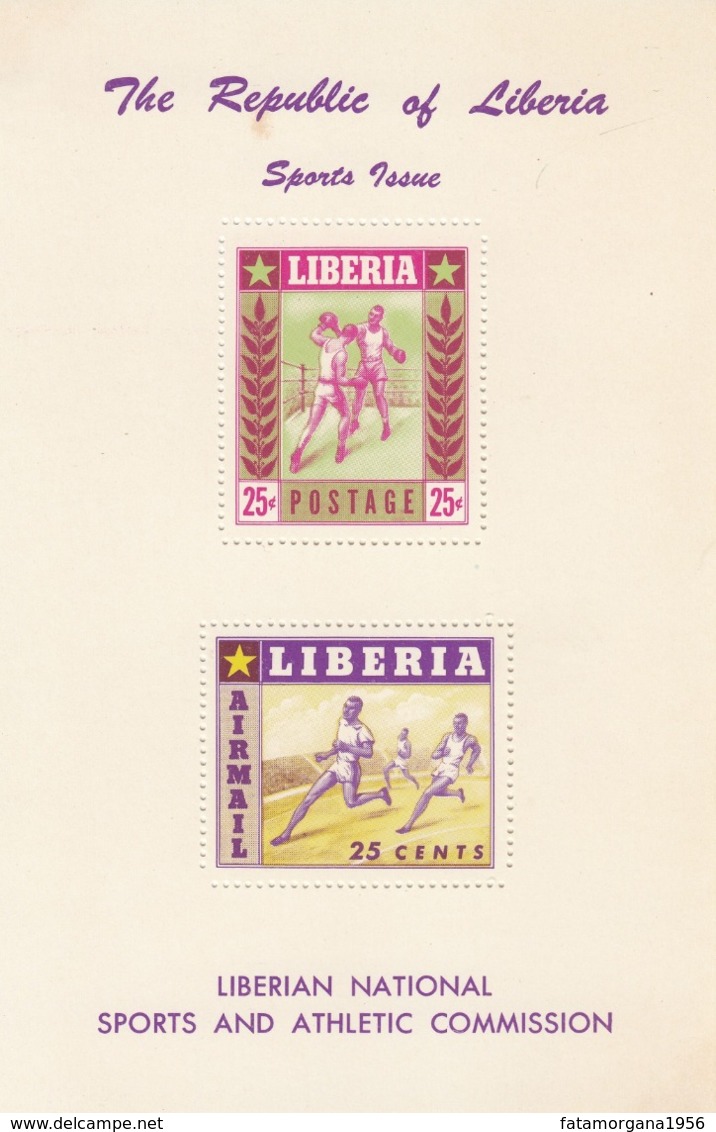 LIBERIA - 1955 - Foglietto Yvert BF7, Nuovo MNH, Dentellato - Liberia