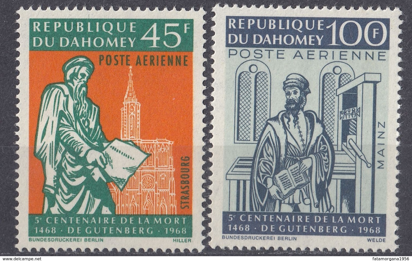 DAHOMEY - 1968 - Serie Completa Formata Da 2 Valori Nuovi: Yvert Posta Aerea 73/74. - Benin – Dahomey (1960-...)