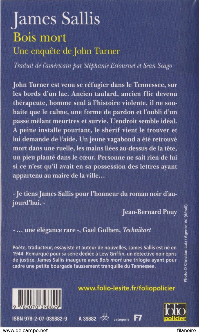 James SALLIS Bois Mort Folio Policier (2009) Neuf - Andere & Zonder Classificatie