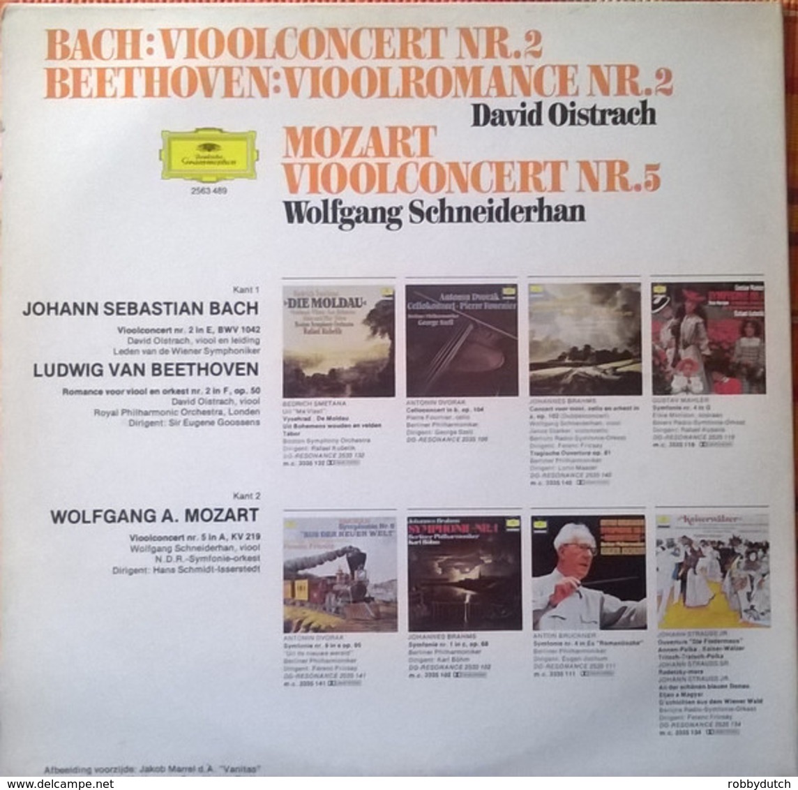 * LP * BACH: VIOOLCONCERT Nr.2 / BEETHOVEN: VIOOLROMANCE Nr.2 / MOZART: VIOOLCONCERT Nr. 5 - Klassiekers