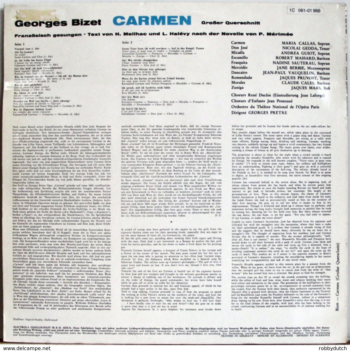 * LP *  BIZET:  CARMEN (Grosser Querschnitt In Französischer Sprache) - Opéra & Opérette