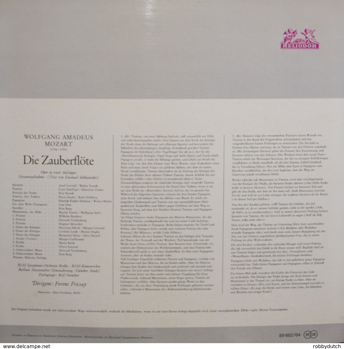 * 3LP *  MOZART - DIE ZAUBERFLÖTE - RIAS SYMPHONIE-ORCHESTER BERLIN / FERENC FRICSAY - Opéra & Opérette