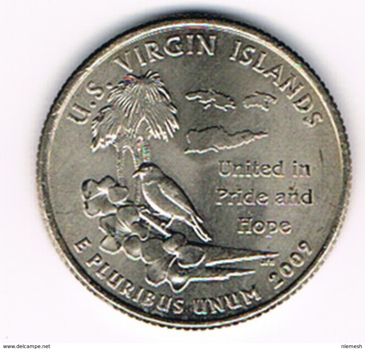 ¼ Dollar "Washington Quarter" U.S. Virgin Islands, 2009, UNC - 1999-2009: State Quarters