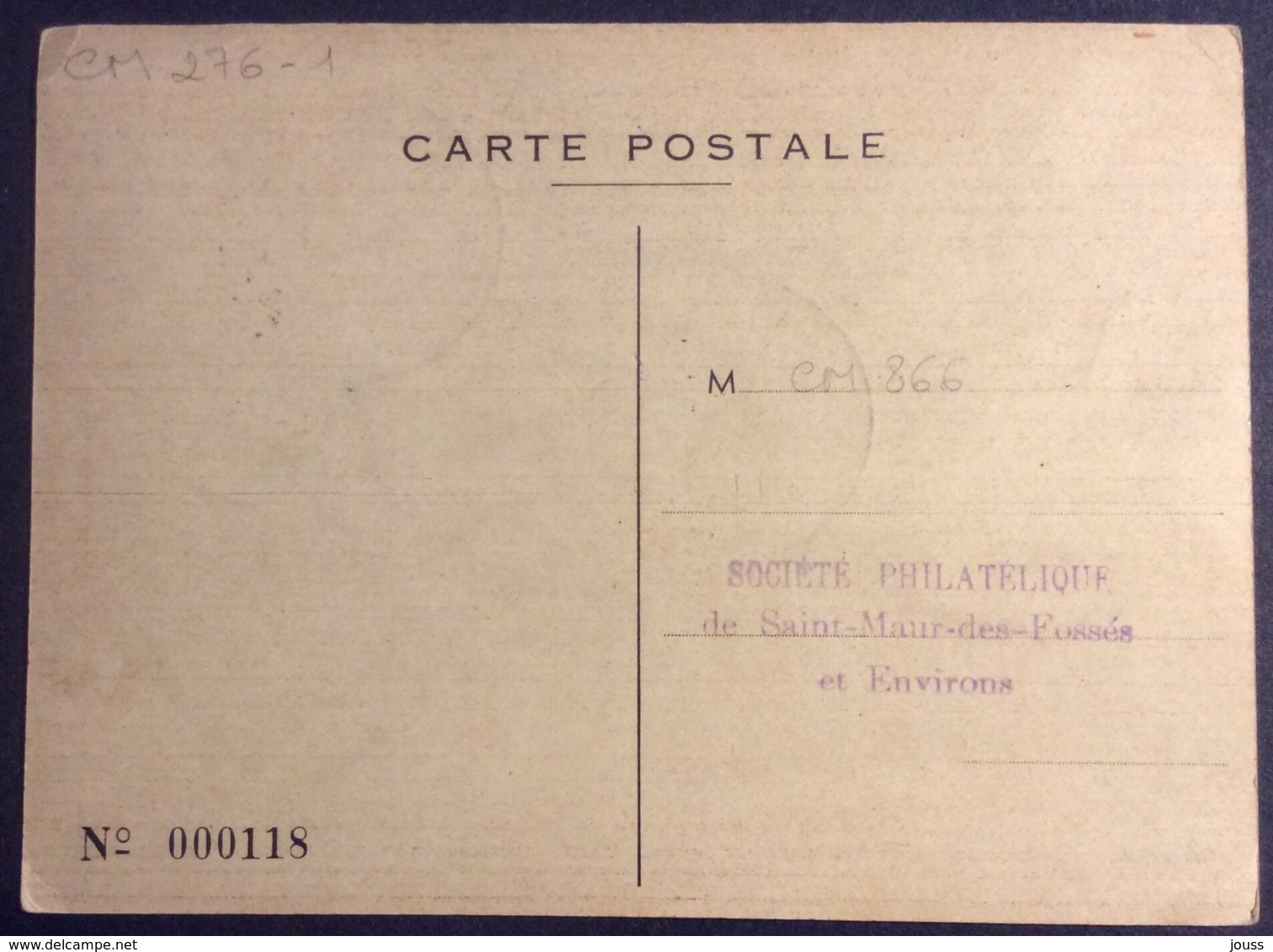 CM276-1 Journée Rabelais St Maur Des Fossés 8/10/1950 Carte Maximum 866 - 1950-1959