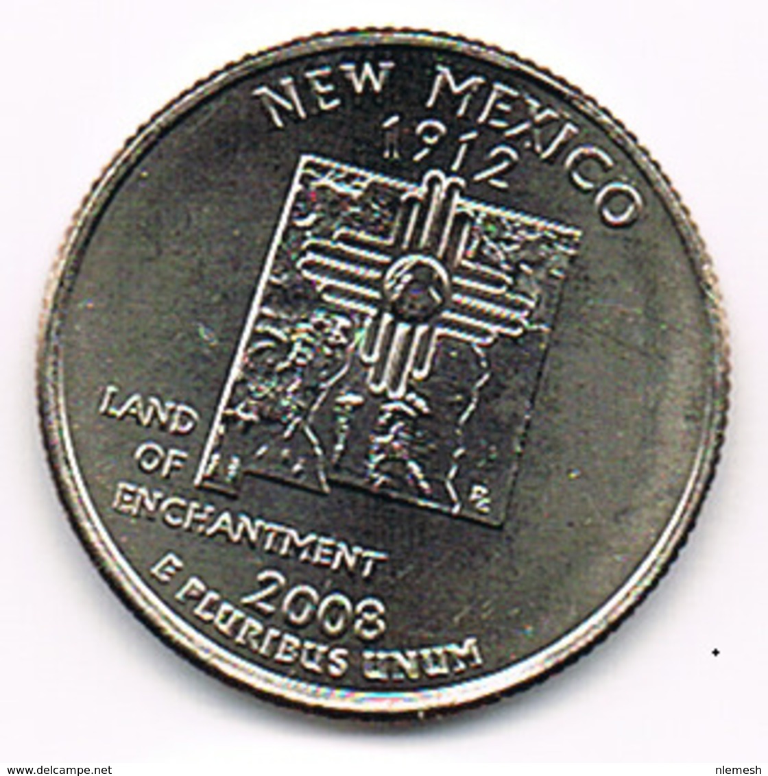 ¼ Dollar "Washington Quarter" New Mexico, 2008, UNC - 1999-2009: State Quarters
