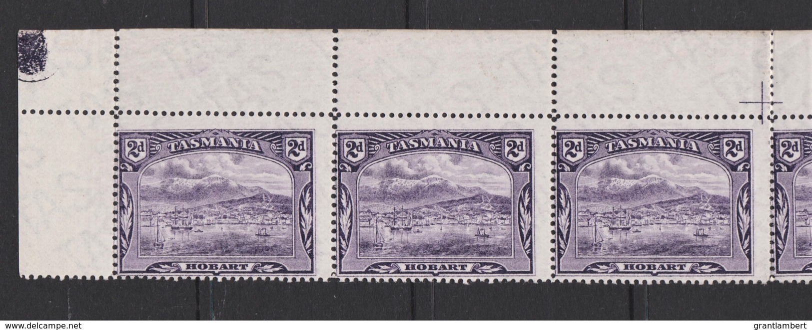 Tasmania 1899 Pictorial - Hobart 2d Deep Violet Strip Of 6 MNH  SG 231 - Nuevos