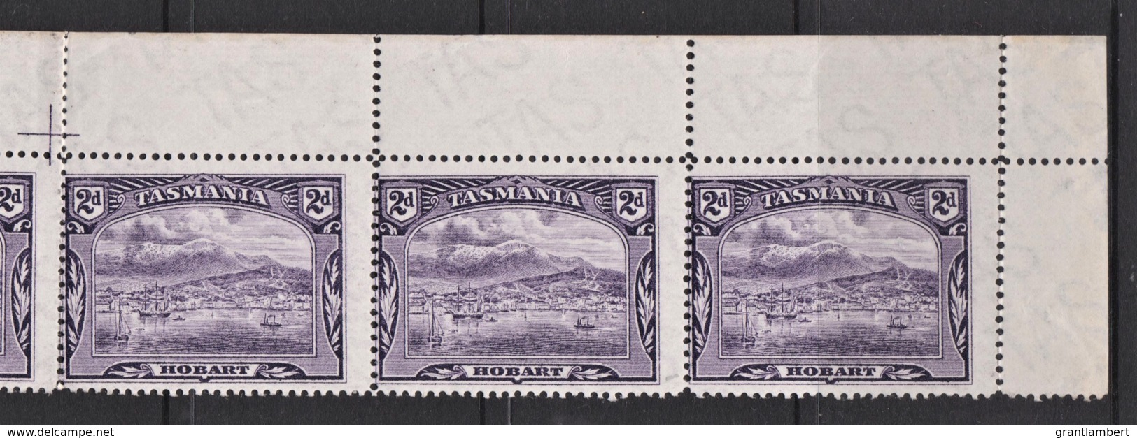 Tasmania 1899 Pictorial - Hobart 2d Deep Violet Strip Of 6 MNH  SG 231 - Mint Stamps