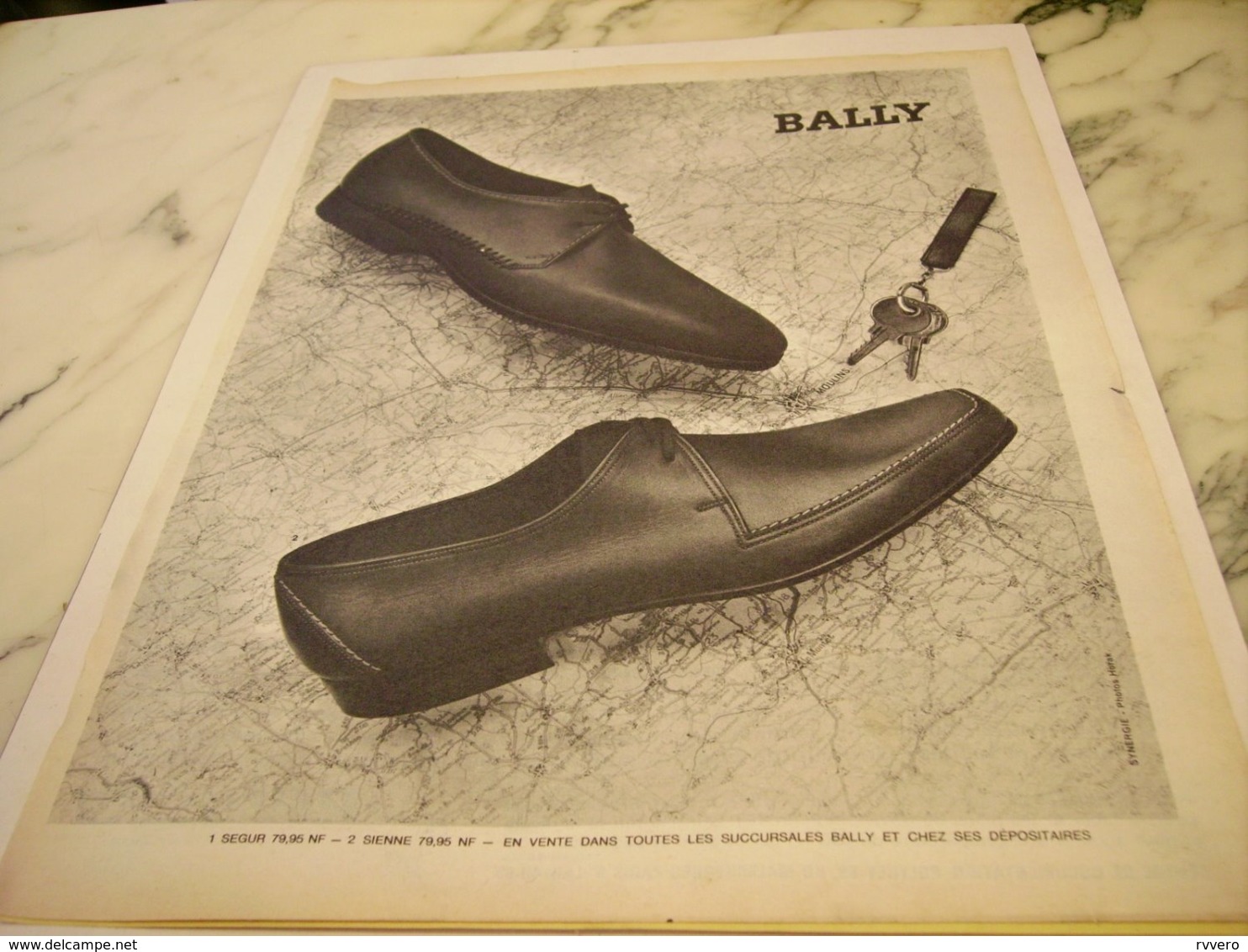 ANCIENNE PUBLICITE  CHAUSSURE BALLY 1961 - Other & Unclassified