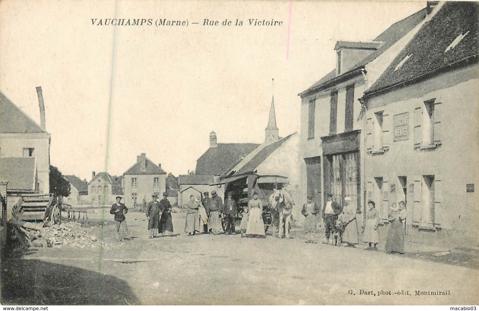 51 Marne :  Vauchamps Rue De La Victoire      Réf 7346 - Other & Unclassified