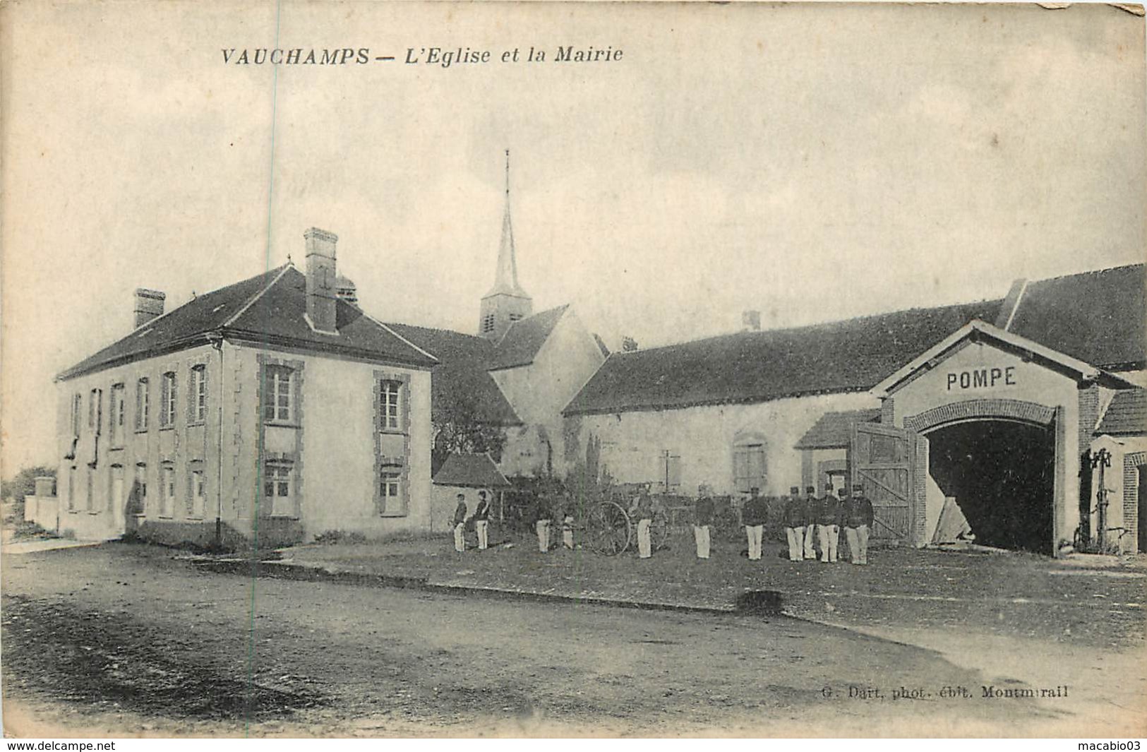 51 Marne :  Vauchamps L'église Et La Mairie      Réf 7347 - Other & Unclassified