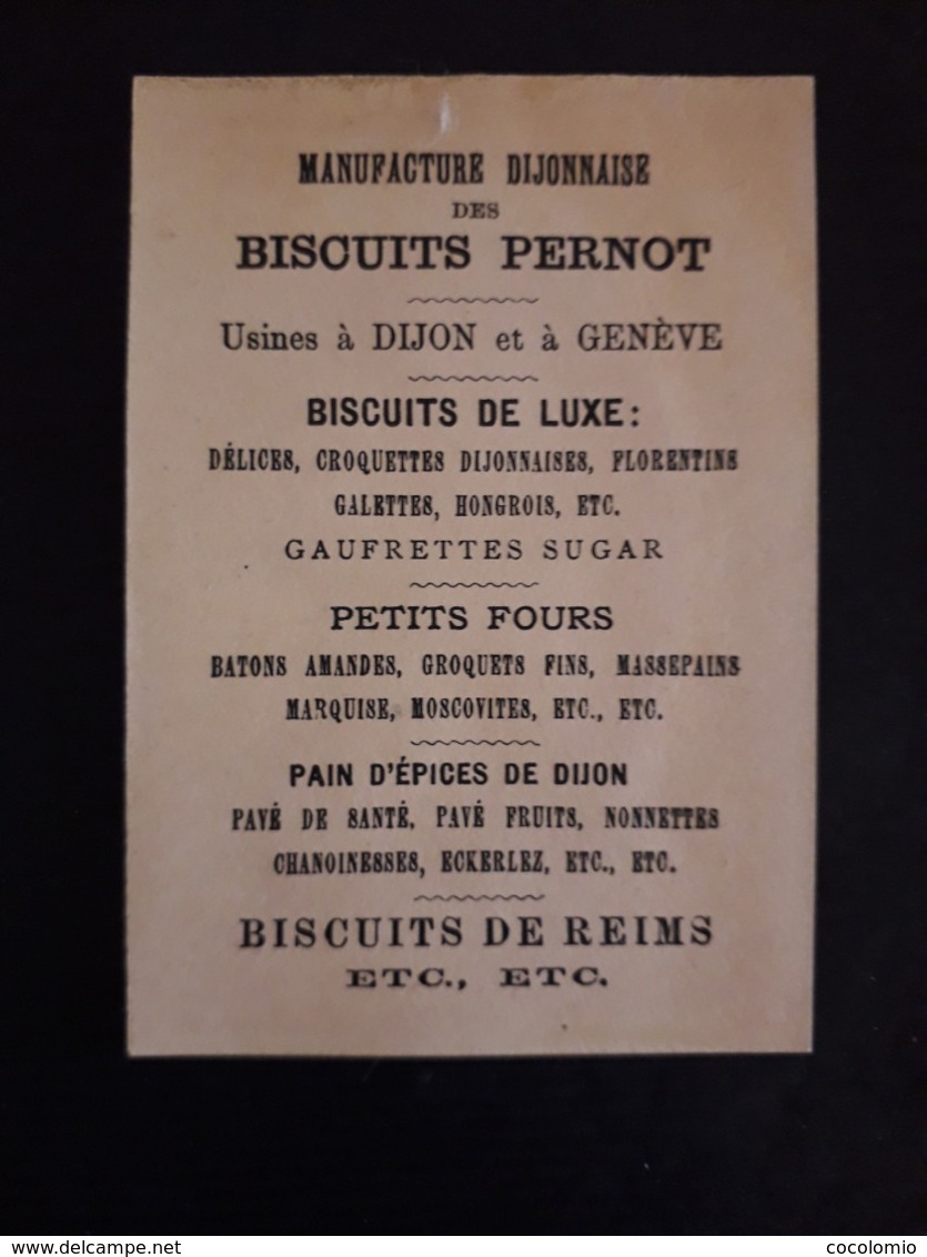 Chromo " Biscuit Pernot"bébé Et Chat - Pernot