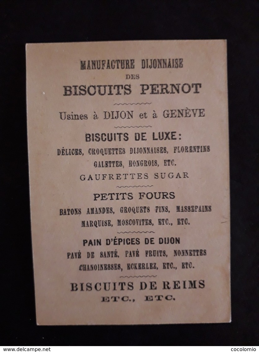 Chromo " Biscuit Pernot"bébé Et Chat - Pernot