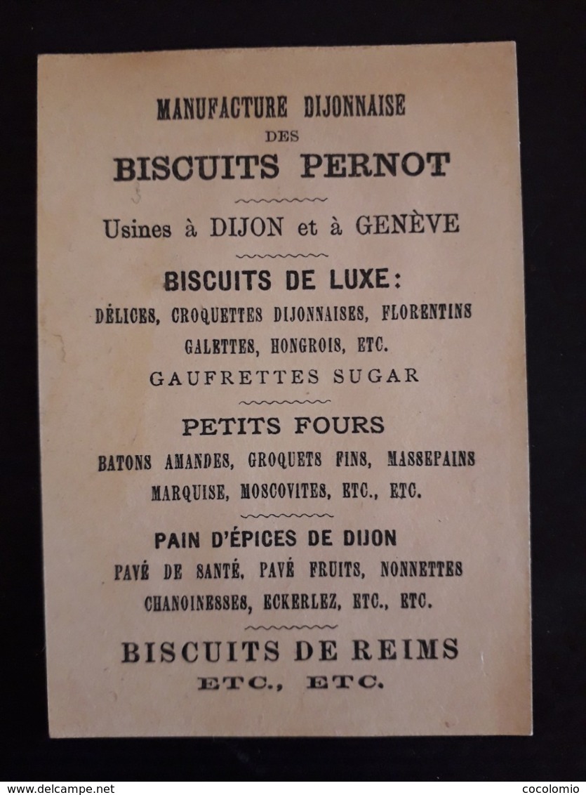 Chromo " Biscuit Pernot" Enfants Et Lapin - Pernot