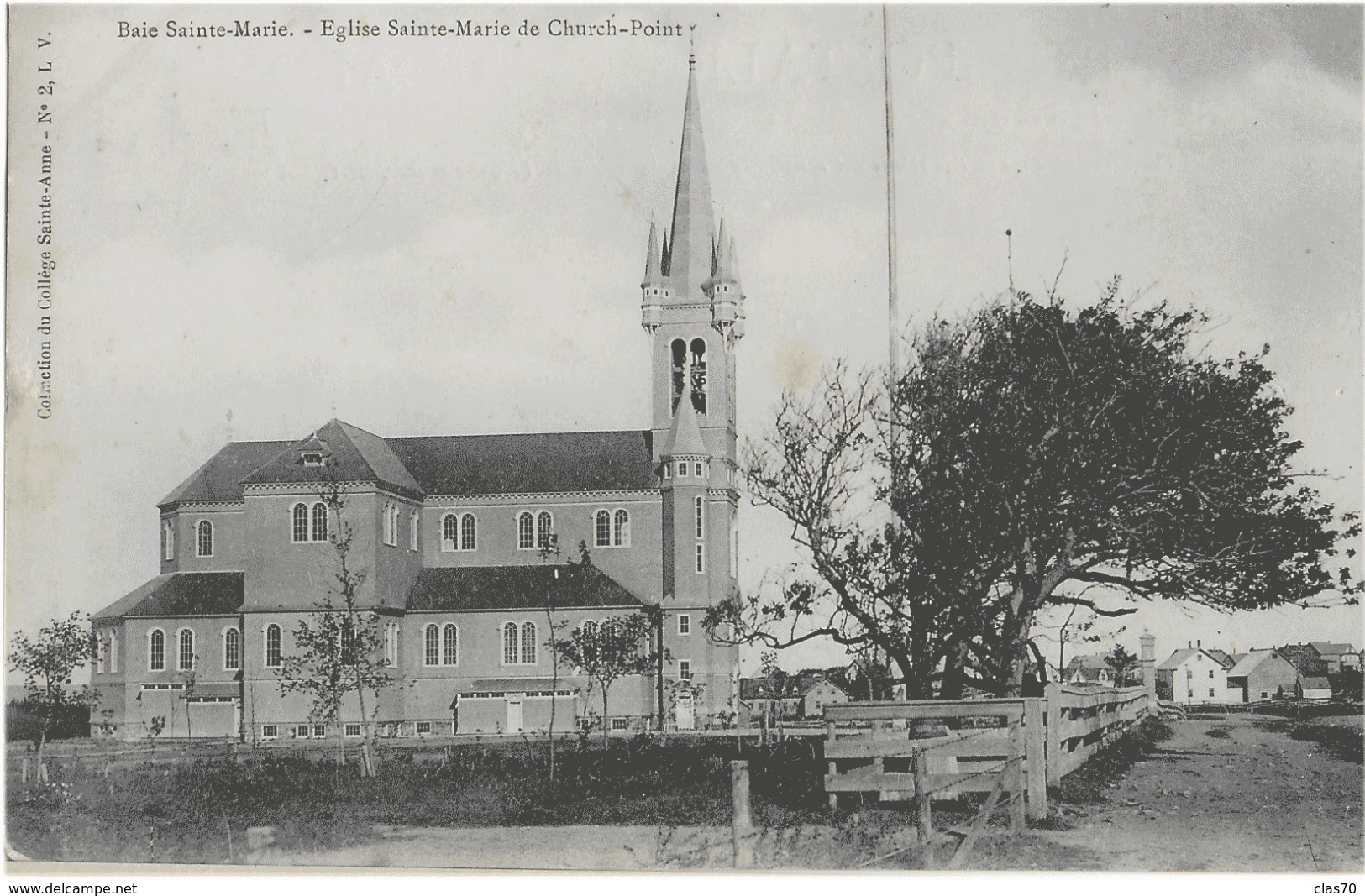 BAIE SAINTE-MARIE - EGLISE SAINTE-MARIE DE CHURCH-POINT - VERS 1900 - Other & Unclassified
