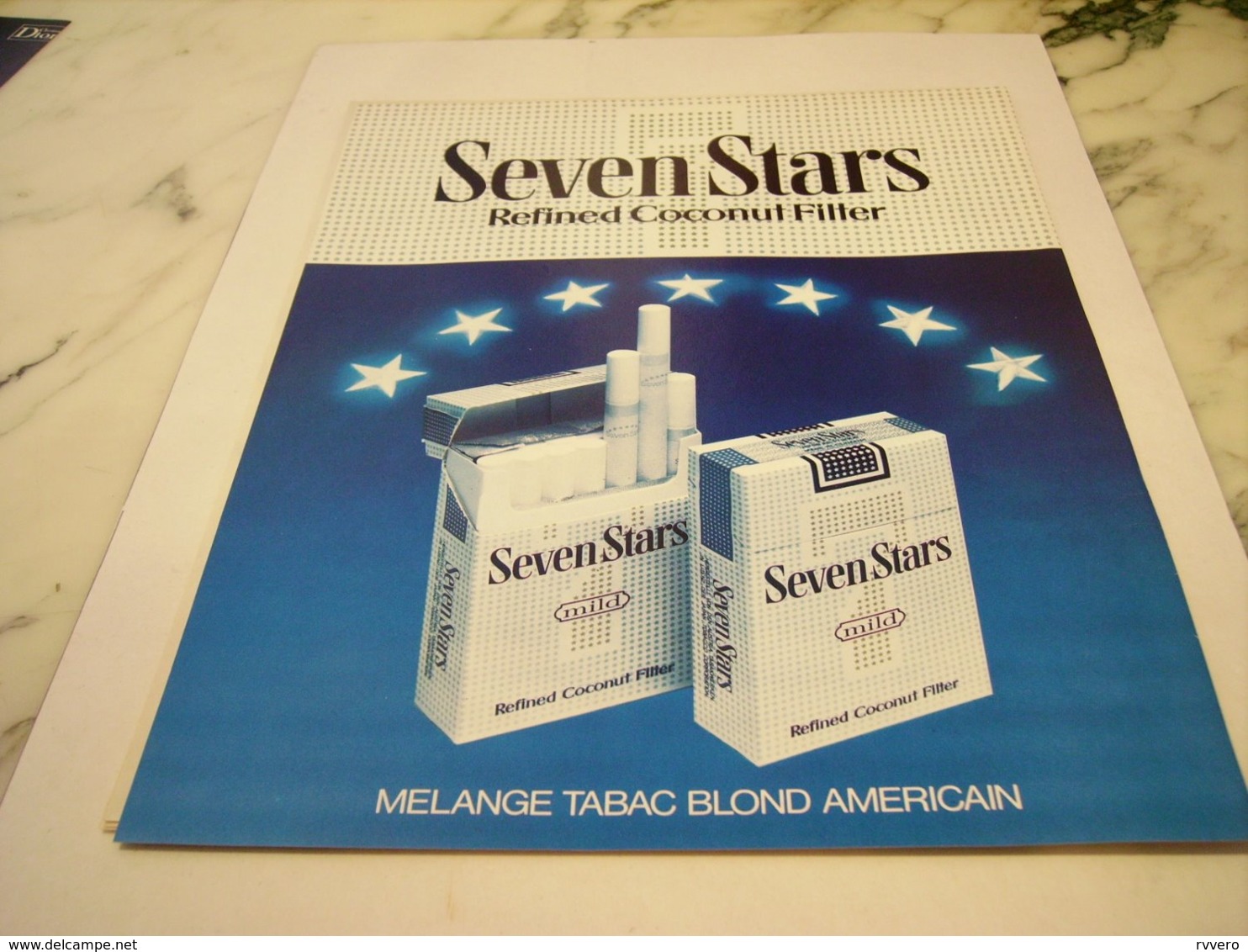 ANCIENNE PUBLICITE TABAC  CIGARETTES SEVEN STARS 1978 - Autres & Non Classés